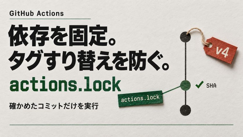 GitHub Actions に lockfile｜actions.lock でタグすり替えを防ぎ依存を SHA 固定