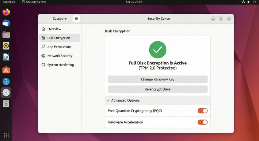 Security CenterアプリUI