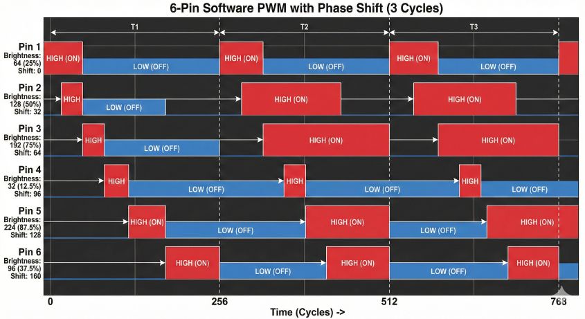 Software PWMのタイミングチャート