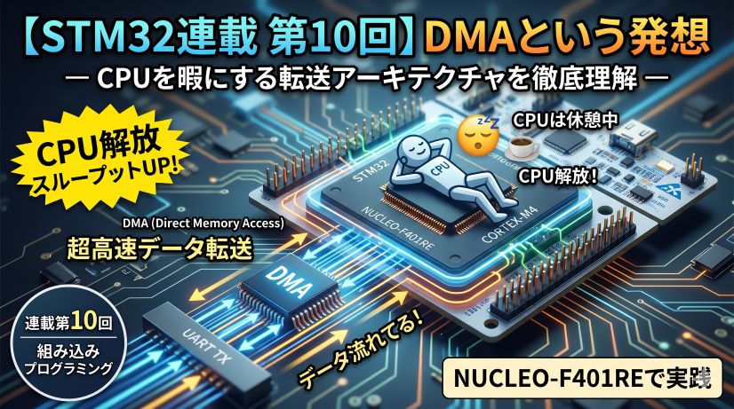 【STM32連載 第10回】DMAという発想 ― CPUを暇にする転送アーキテクチャを徹底理解 ―