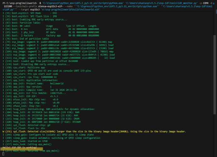 シリアルモニターの出力結果
